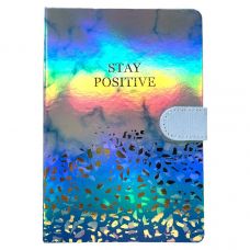 Notepad "Stay Positive" with magnetic flap
